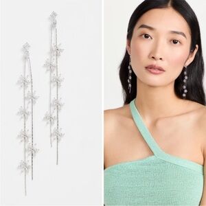 Anthro Shashi Silver Whisper Earrings